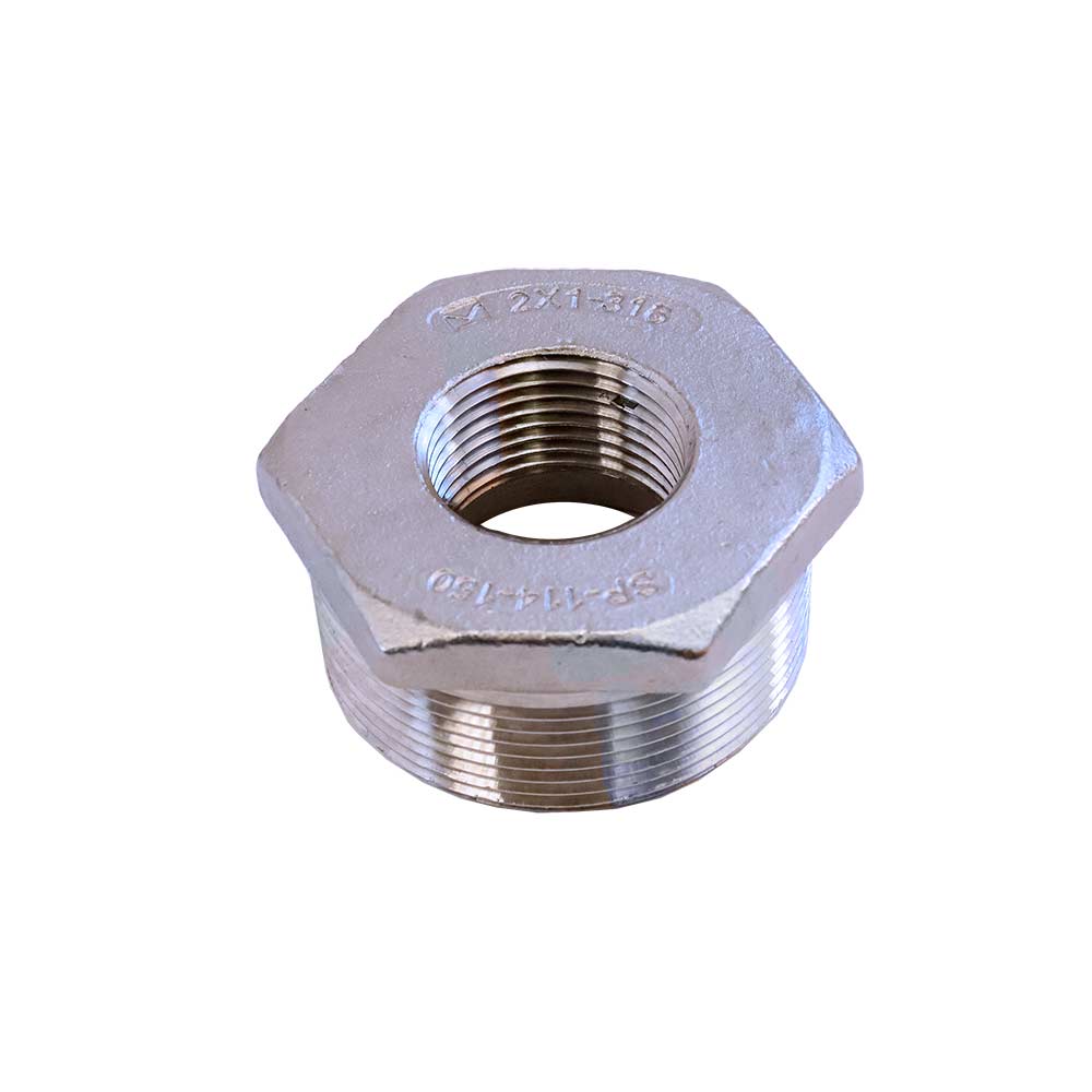 2 X 1 NPT 316 Stainless Steel Reducing Bushing Bison Pumps 2-x-1-npt-316-stainless-steel-reducing-bushing-bison-pumps